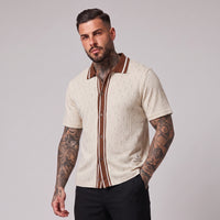 Keith | Textured Jacquard Short Sleeve Polo Shirt