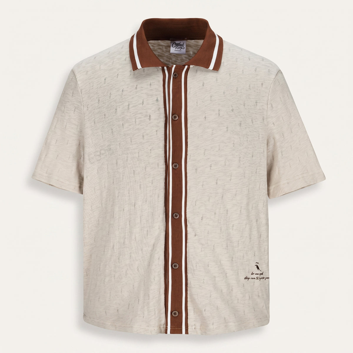 Keith | Textured Jacquard Short Sleeve Polo Shirt