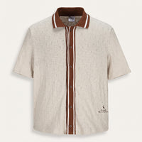 Keith | Textured Jacquard Short Sleeve Polo Shirt
