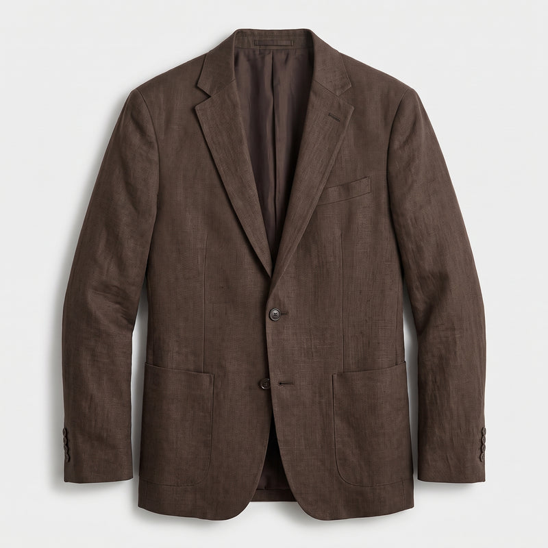 Maddox | Single Breasted Herringbone Wool Tweed Blazer