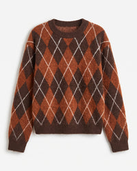 Cressida | Relaxed Argyle Knit Top