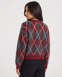 Cressida | Relaxed Argyle Knit Top