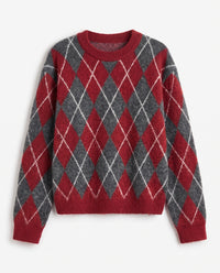 Cressida | Relaxed Argyle Knit Top