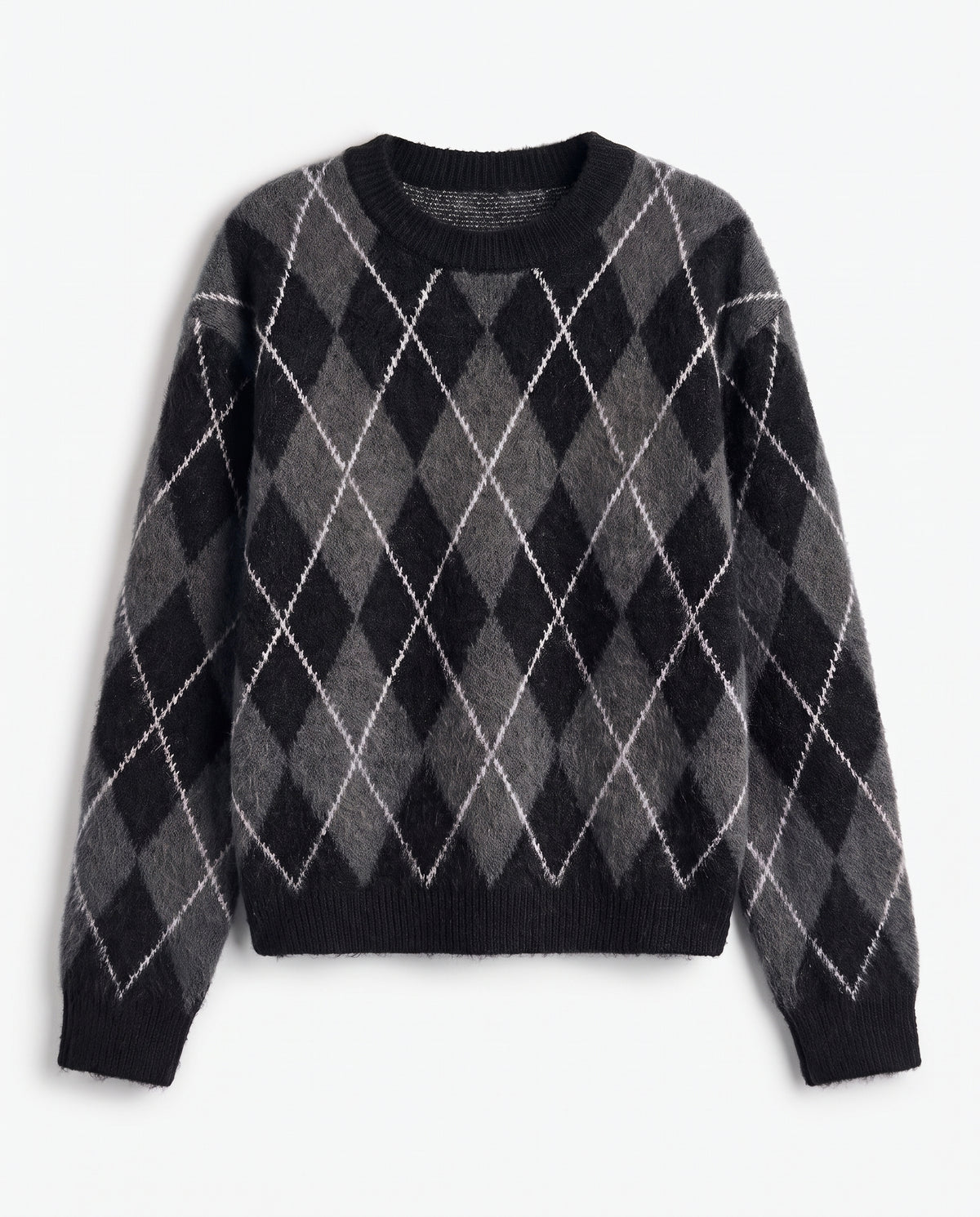Cressida | Relaxed Argyle Knit Top