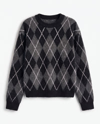 Cressida | Relaxed Argyle Knit Top