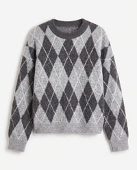 Cressida | Relaxed Argyle Knit Top
