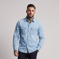 Tennyson | Men's Denim Shirt Long Sleeve Chest Pocket