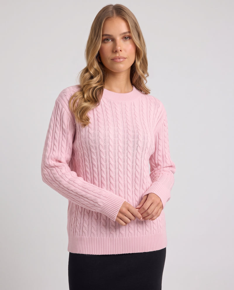 Katharine | Women's Long Sleeve Cable Knit Jumper