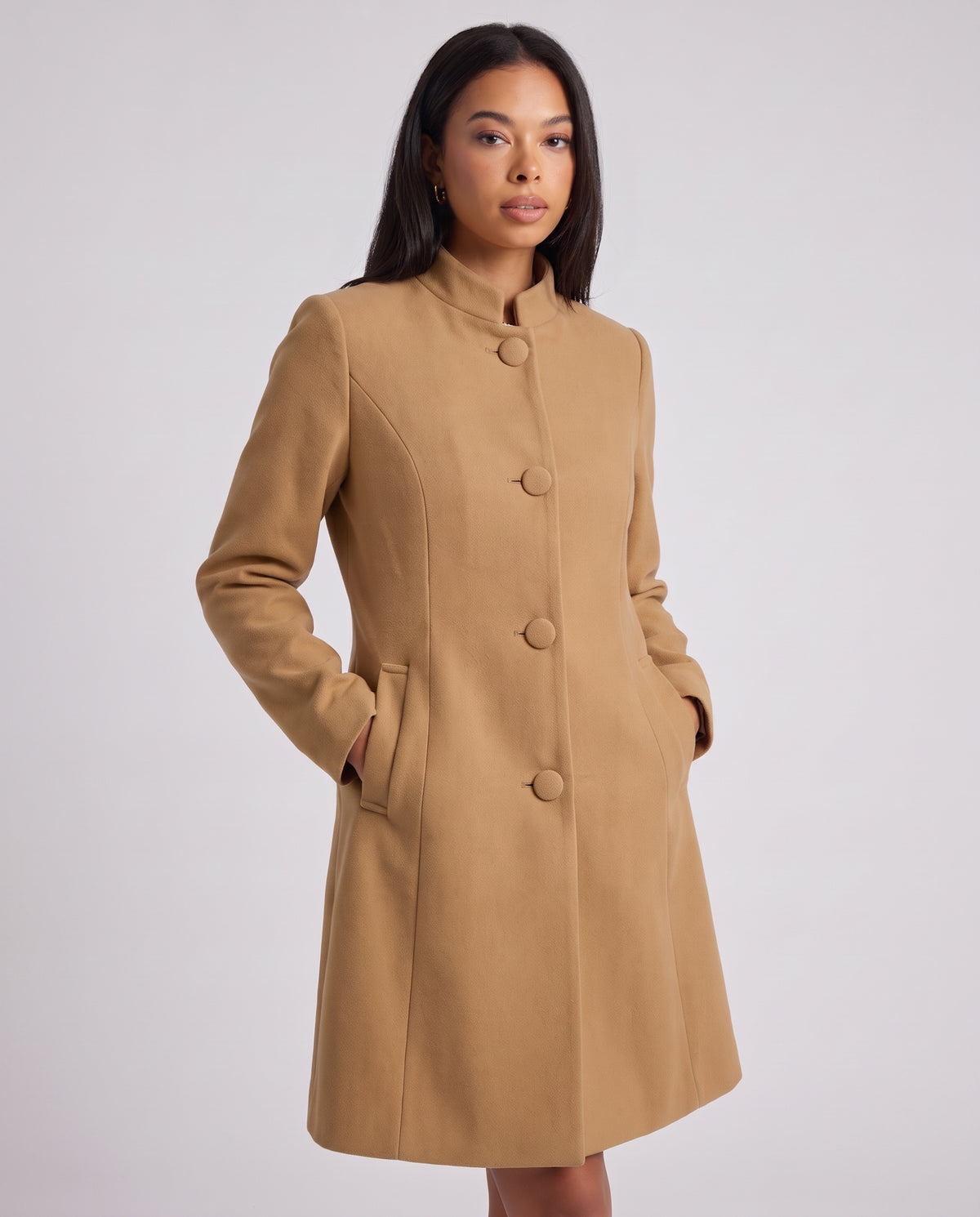 Jessamine | Women's Button Front A-Line Coat