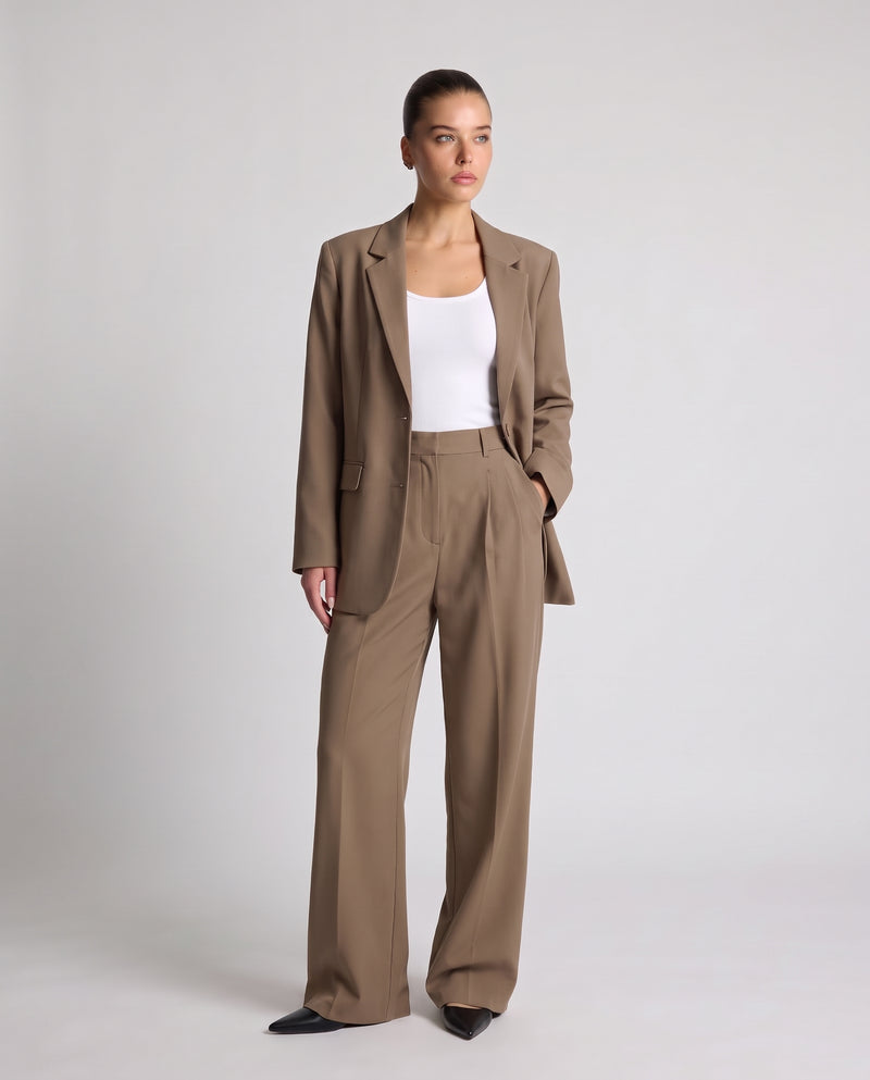 Corinne | Women's High-Waisted Wide-Leg Trouser Set