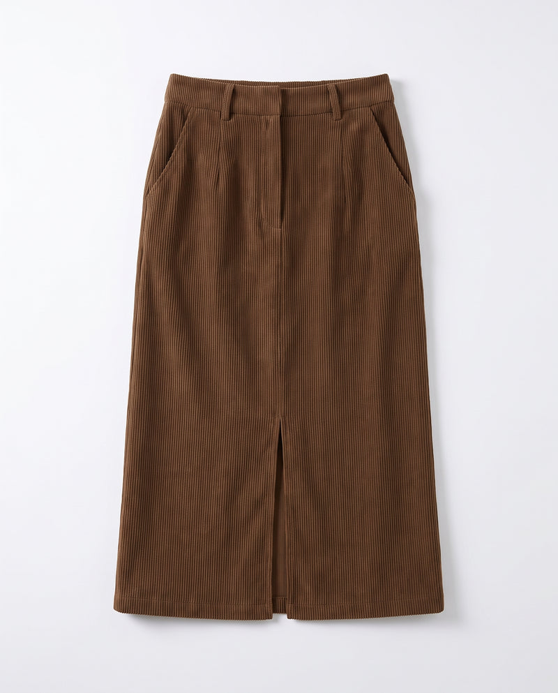 Lyla | Sculpting Brushed Midi Pencil Skirt