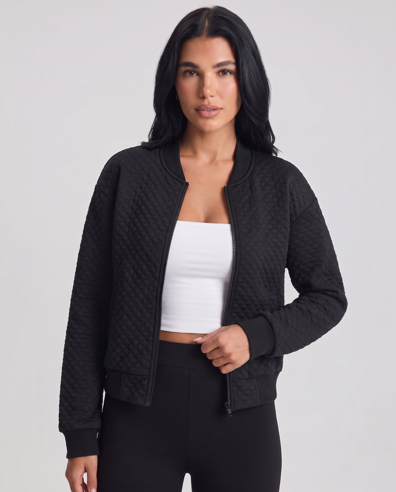Amaryllis | Women's Quilted Bomber Jacket