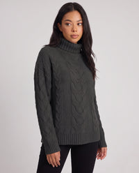 Drusilla | Women's Turtleneck Cable Knit Jumper