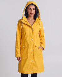 Leonora | Women's Hooded Button-Front Raincoat
