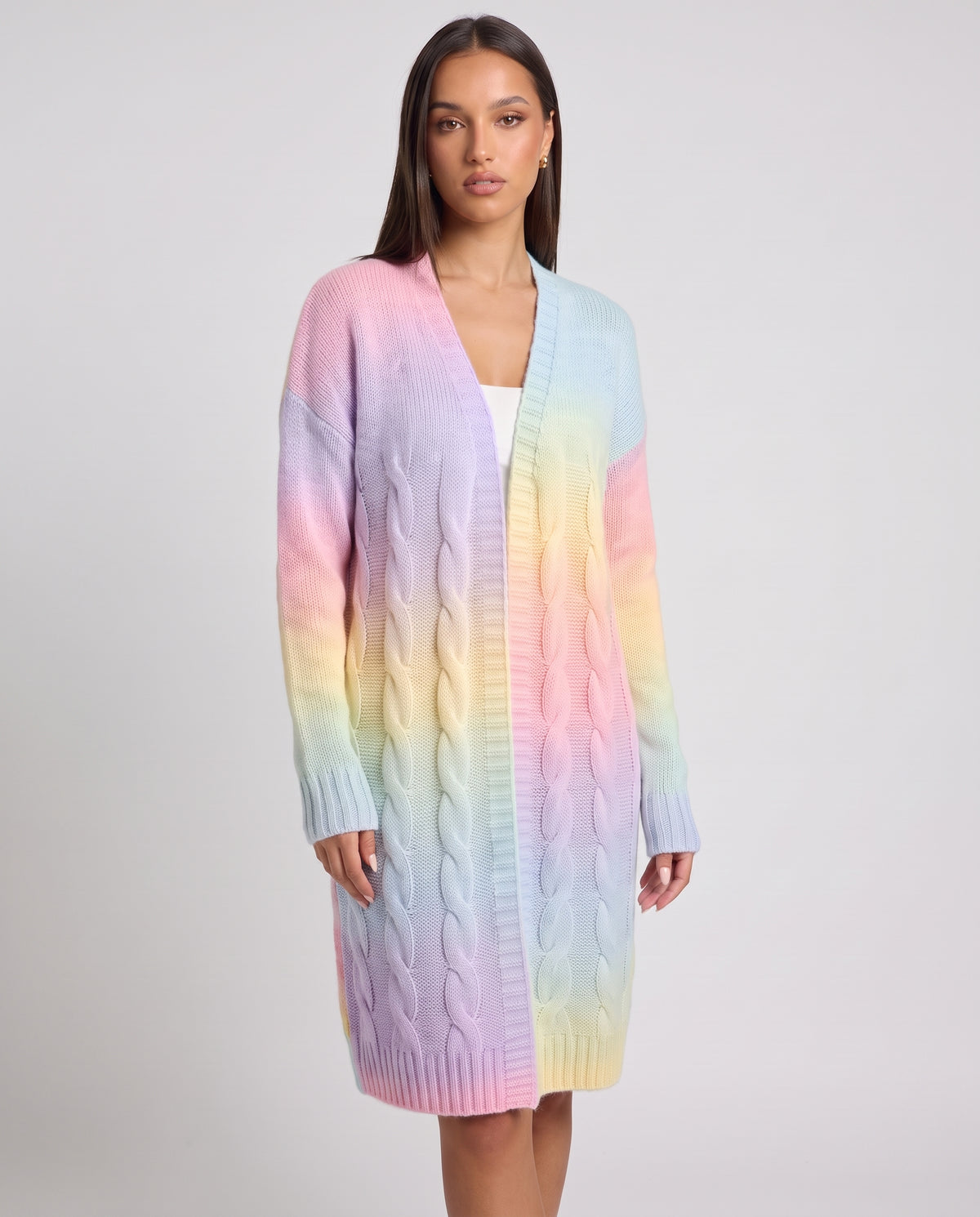 Benedetta | Women's Long Cable Knit Cardigan