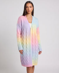 Benedetta | Women's Long Cable Knit Cardigan