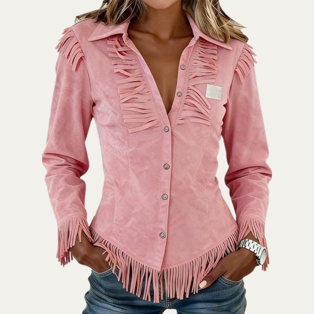 Carys shirt jacket in Pink