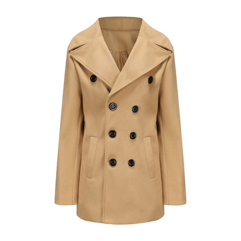 Rhys men's wool pea coat, view 11