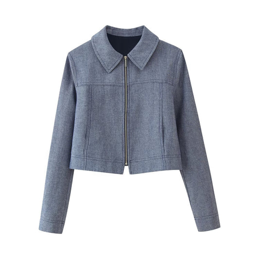 Harper | Slate Blue Zip Jacket Co-ord Set