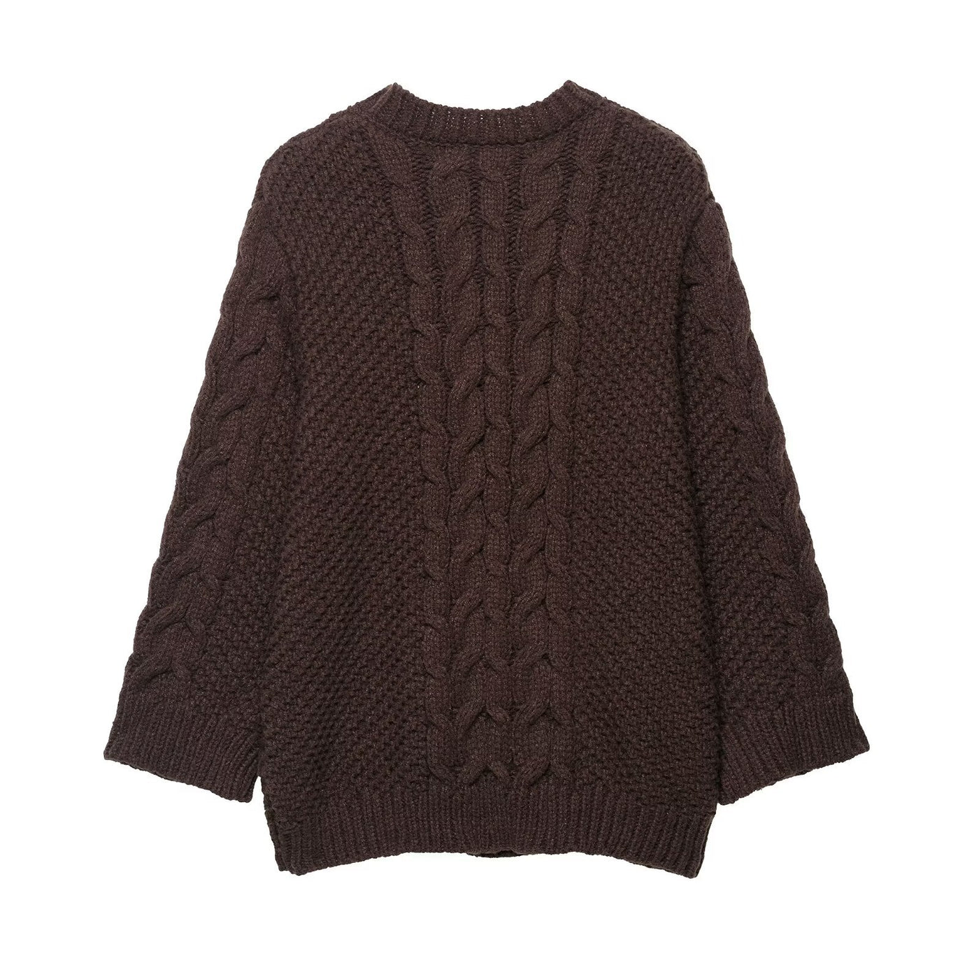 Anya | Relaxed Chunky Cable Knit Top