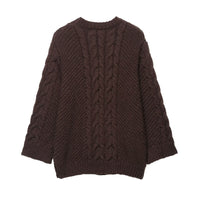 Anya | Relaxed Chunky Cable Knit Top