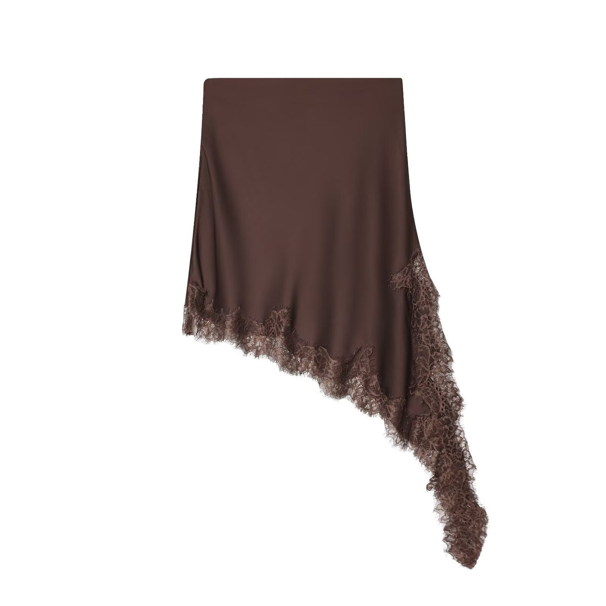 Zara | Lace Trim Asymmetric Slip Skirt