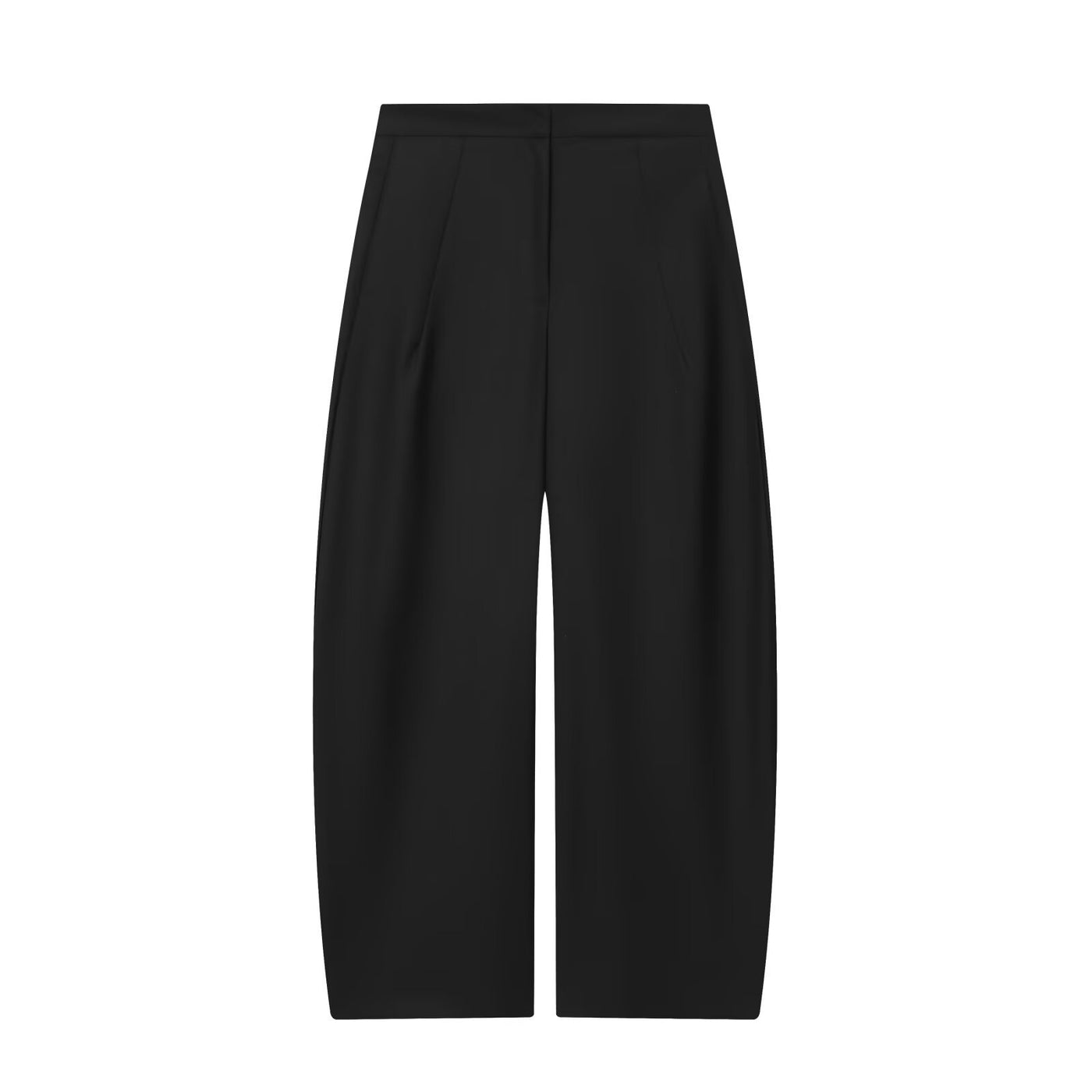 Elsie | High-Rise Front Seam Tailored Wide-Leg Trousers in Black