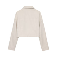 Megan | Linen Cropped Jacket Straight Leg Co-ord Set