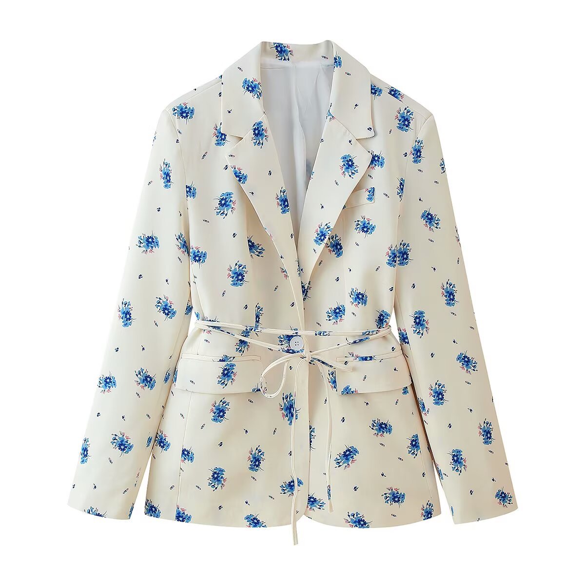 Grace | Floral Print Tie Waist Blazer