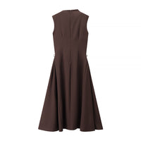 Lilah | High Neck Sleeveless Midi Dress