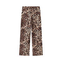 Vera | Leopard Print Wide Leg Trousers Cream Black