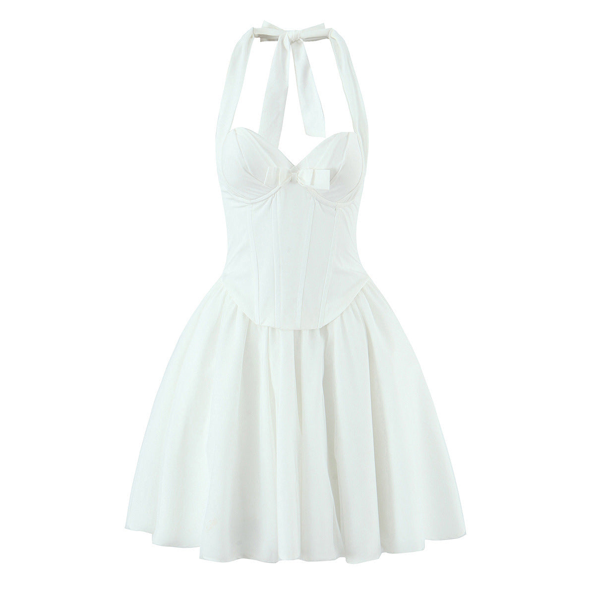 Elspeth | Sweetheart Halter Neck Mini Dress