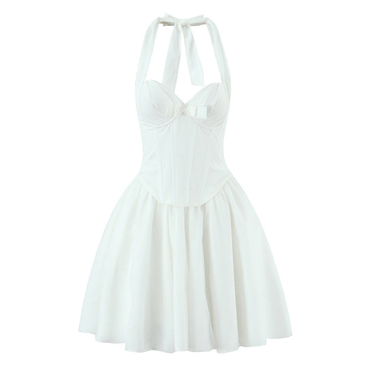 Lyra | Summer Corset Mini Dress White
