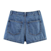 Delilah | Asymmetric Wrap-Front Denim Mini Skirt