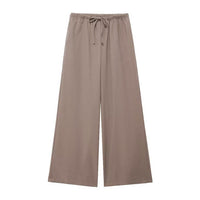 Jemima | Elasticated Drawstring Pocket Wide-Leg Linen Trousers