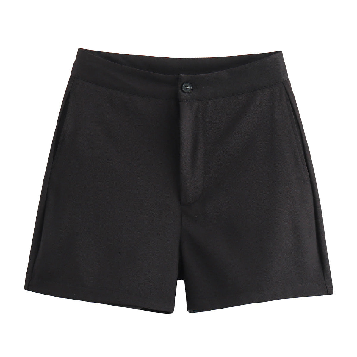 Erin | Flat-Front Tailored Shorts with Button and Zip Closure