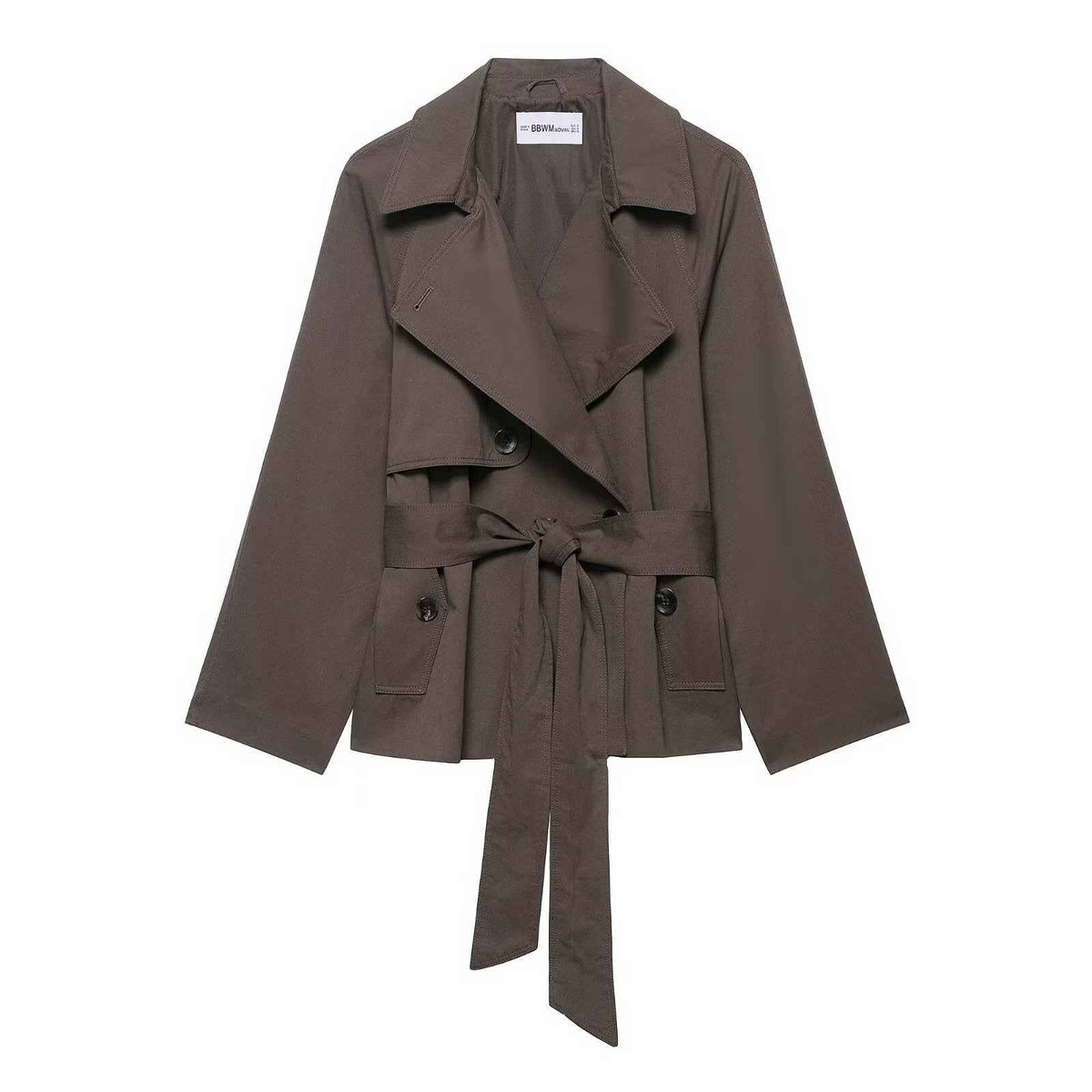 Rena | Smart Casual Belted Blazer Coat Brown Double Breasted
