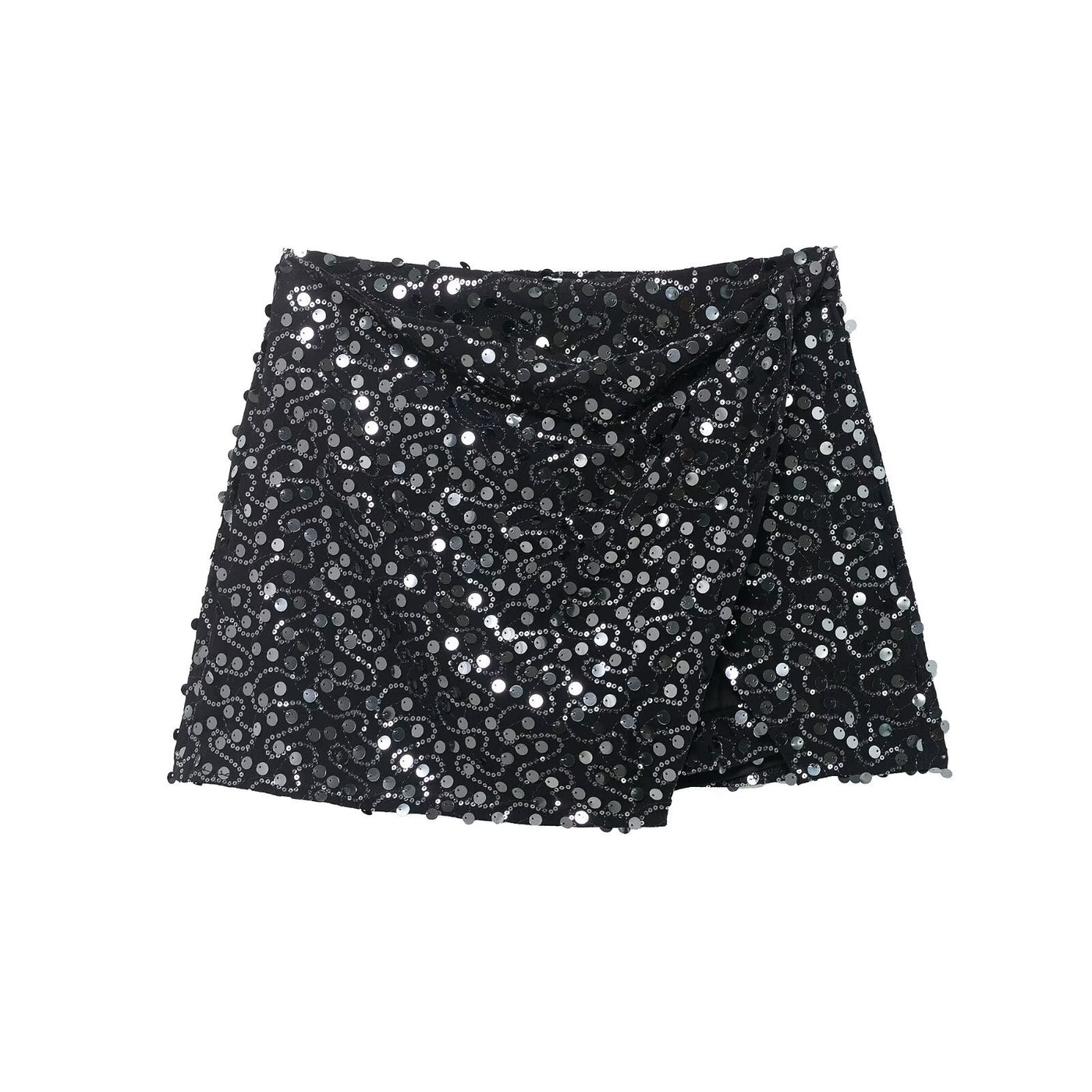 Sara | Sequin Wrap Mini Skirt