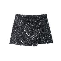 Sara | Sequin Wrap Mini Skirt