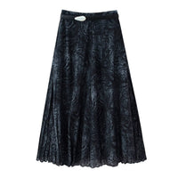 Rosie | Pleated Abstract Print Chiffon Midi Skirt