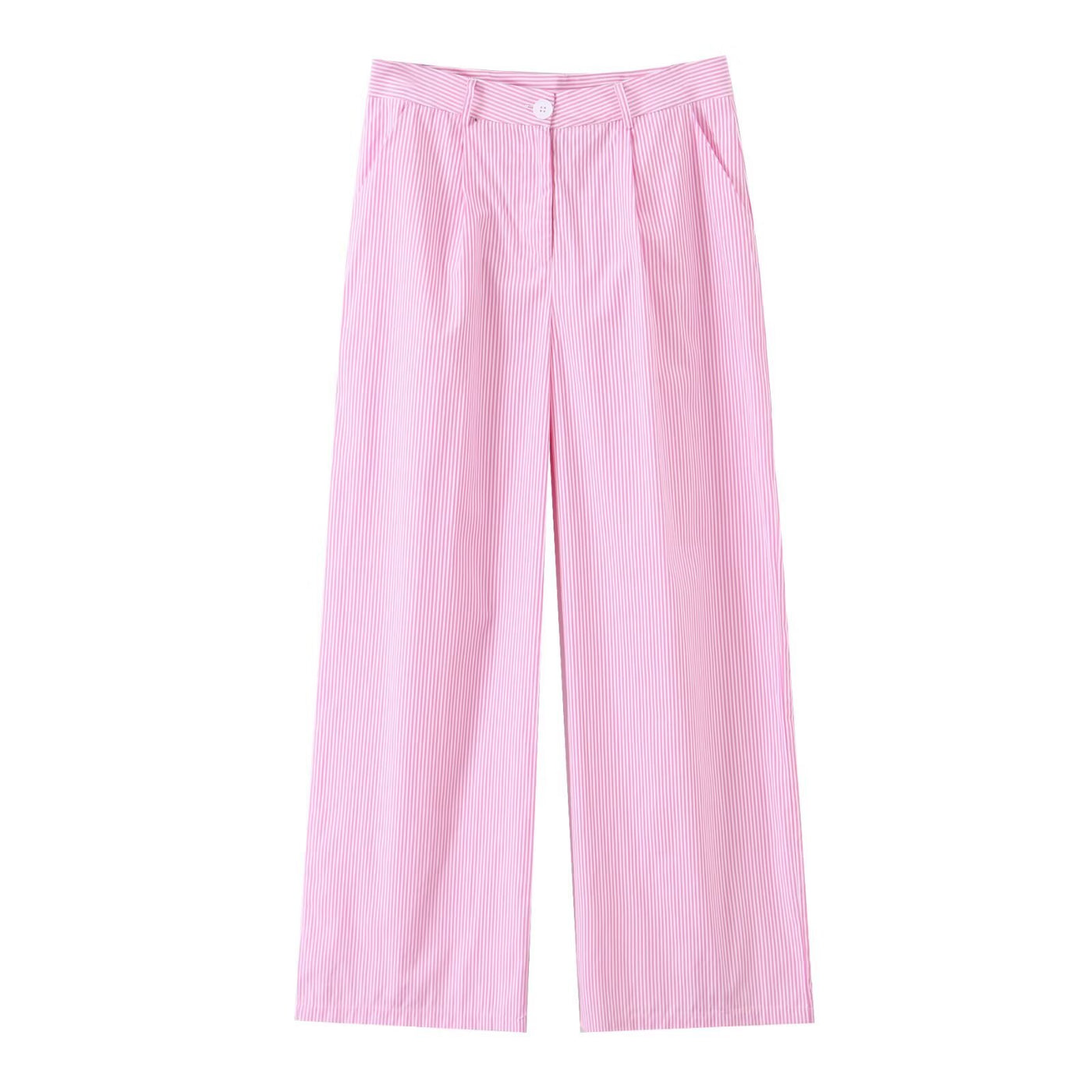 Clara | Striped Cotton Relaxed Wide Leg Co-ord Set