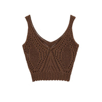 Eden | Chevron Crochet V-Neck Crop Top