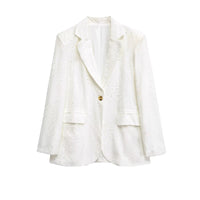 Lila | Relaxed Cotton White Blazer