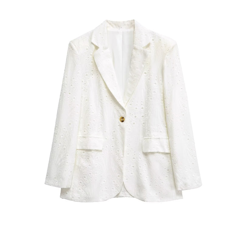 Lila | white blazer