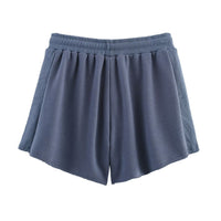 Lyla | Graphic Print Drawstring Lounge Shorts in Brushed Terry