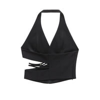 Dulcie | Cut-Out Buckle Detail Halter Top