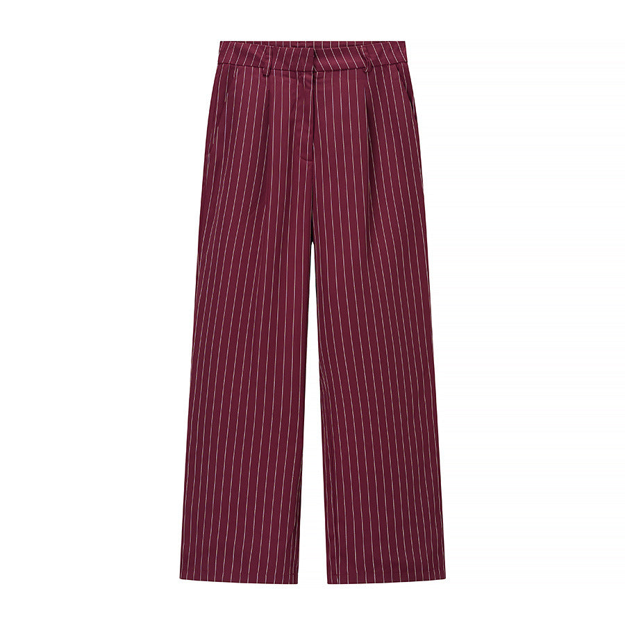 Evie | Classic Stripe Double Breasted Trouser Suit Set