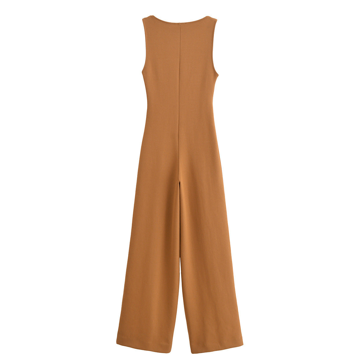 Jasmine | Wide-Leg Sweetheart Jumpsuit in Brown