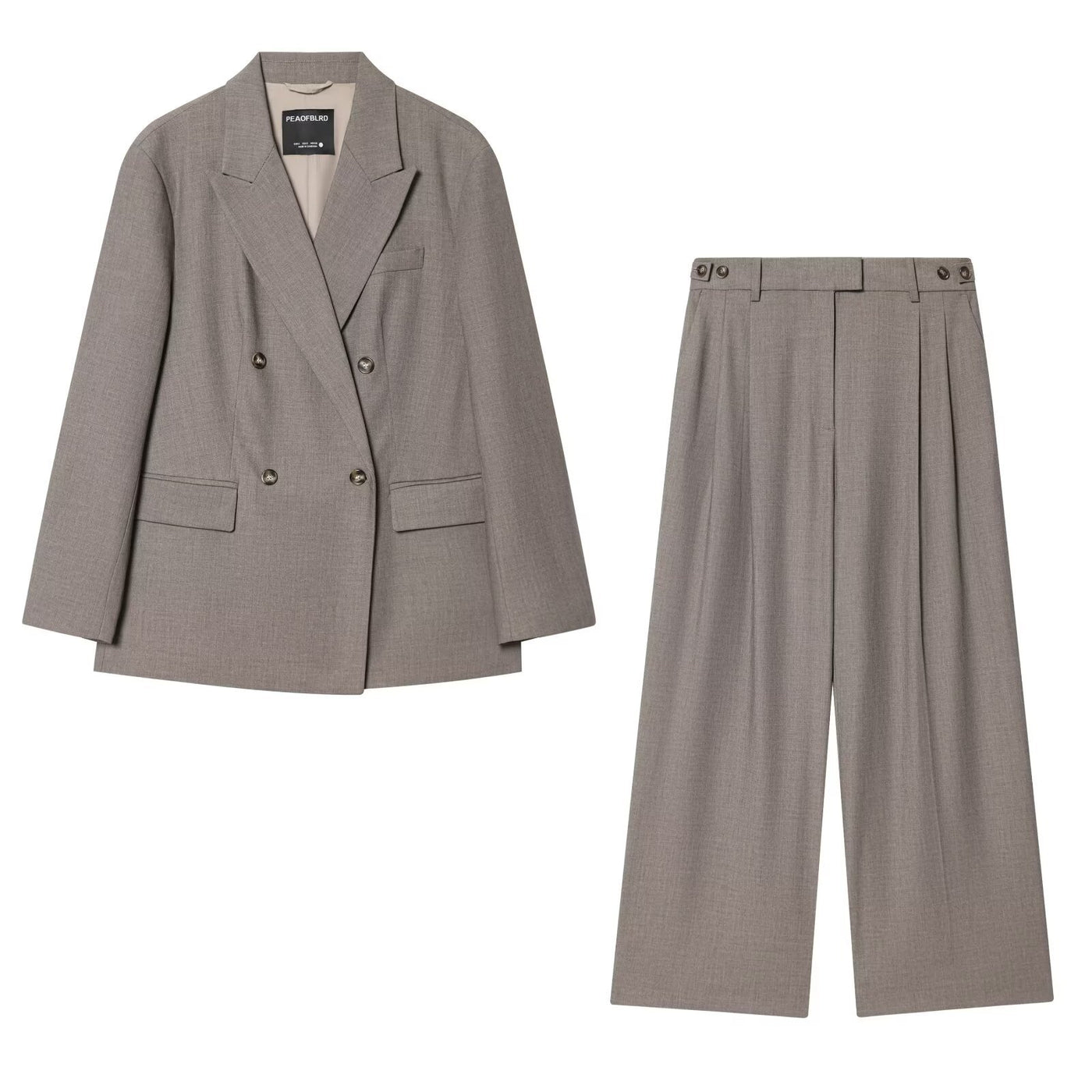 Jessica | Relaxed Double Breasted Wide Leg Trouser Suit Set