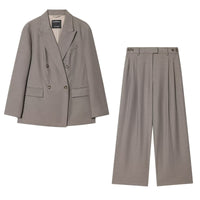 Jessica | Relaxed Double Breasted Wide Leg Trouser Suit Set